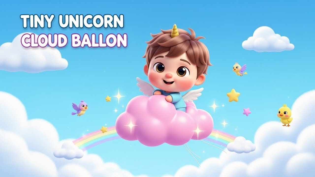 Tiny Unicorn Cloud Balloon – Nursery Rhyme, Toddler Learning, Imaginative Play, and Sky Adventure