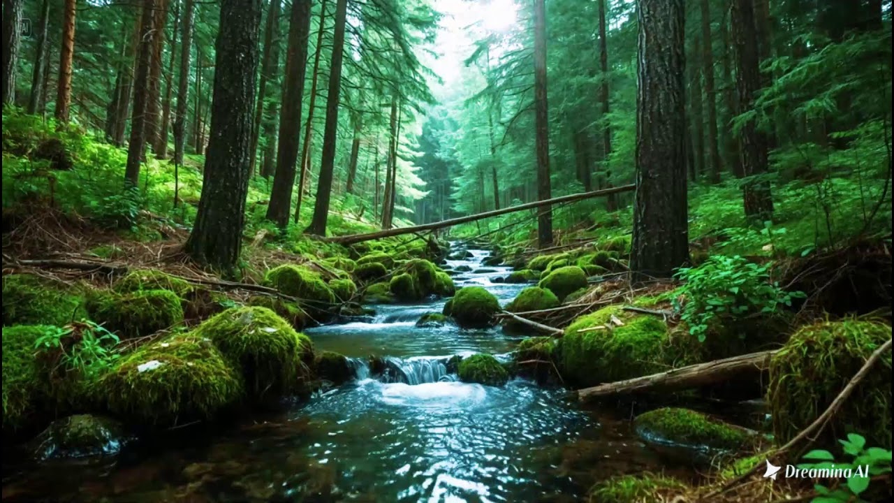 Forest Stream Sounds, Beautiful Birds Chirping, 8 hours Nature Sounds for Sleeping