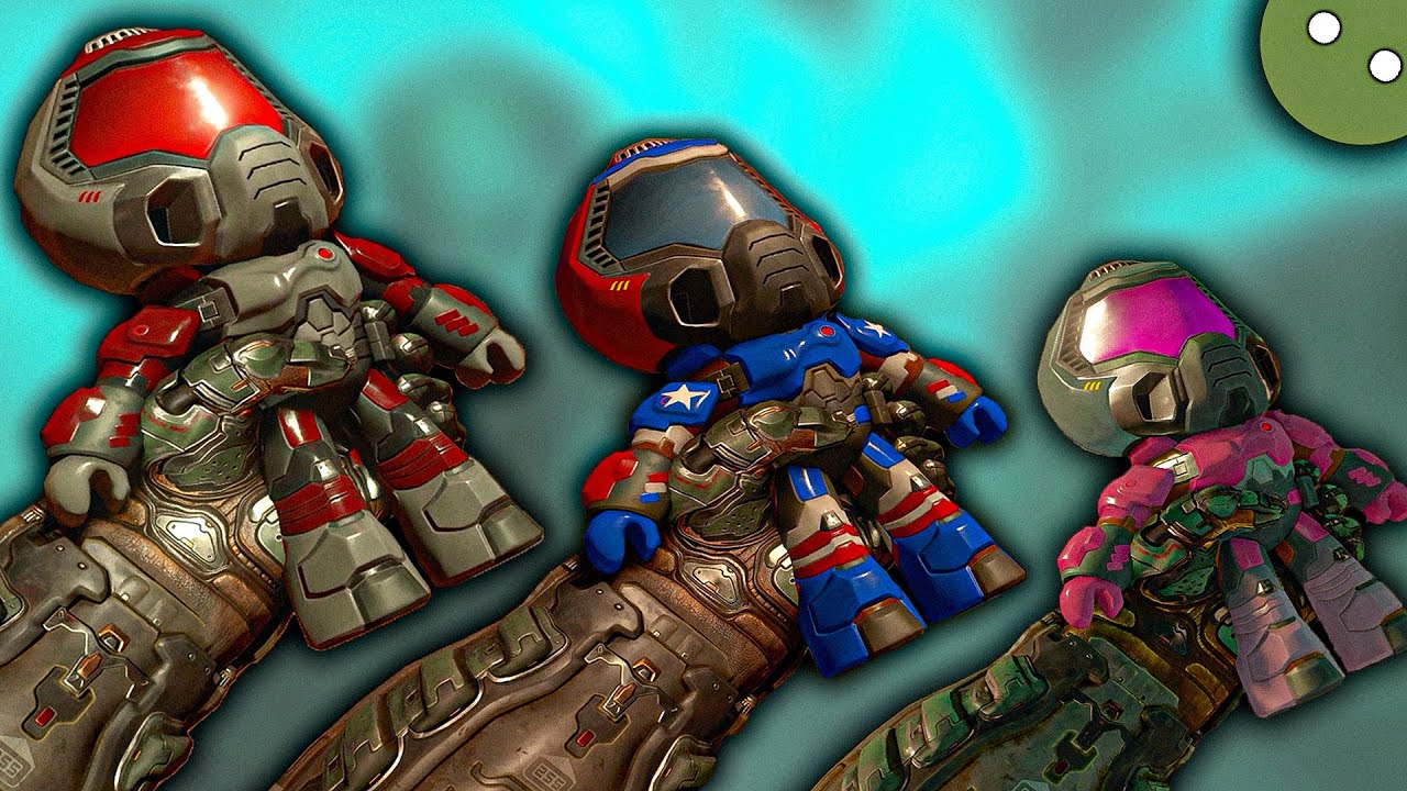DOOM 2016 - Pick-up animations of all secret toys