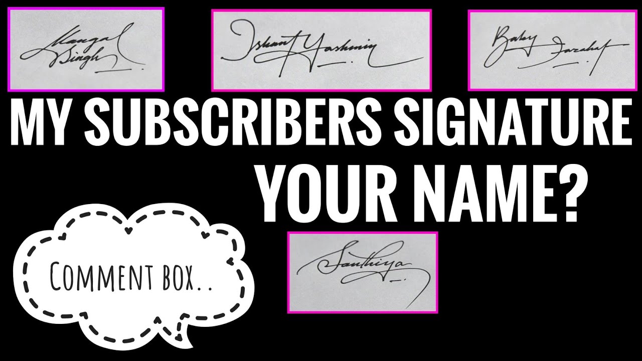 Subscribers name signature | Thanks❤ | Anup calligraphy |