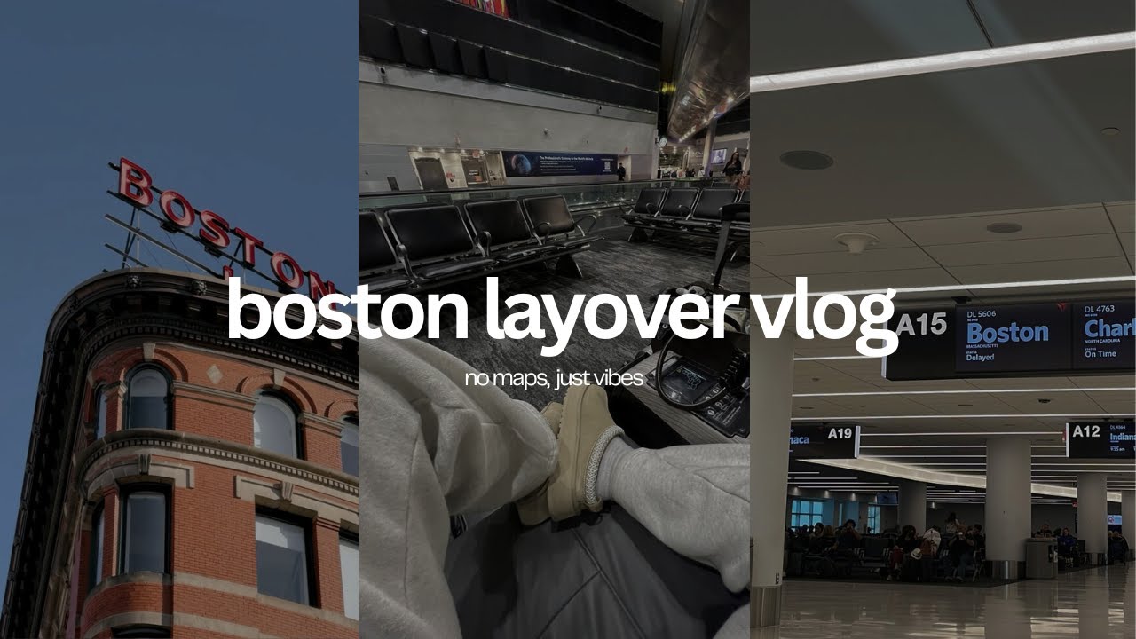 boston layover vlog ˚ ༘♡ ⋆｡ | i left the airport for once | halal chicken shop | homegoods & tjmaxx