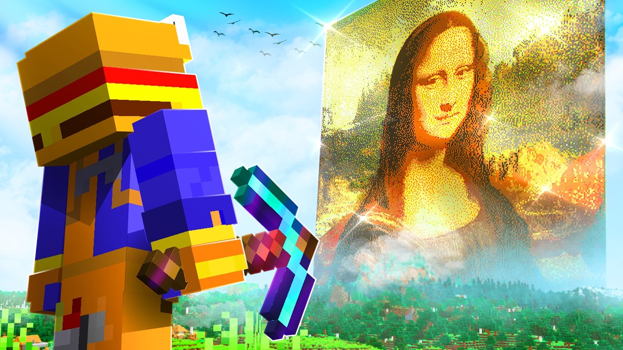 Constru&iacute; la Mona Lisa en Minecraft