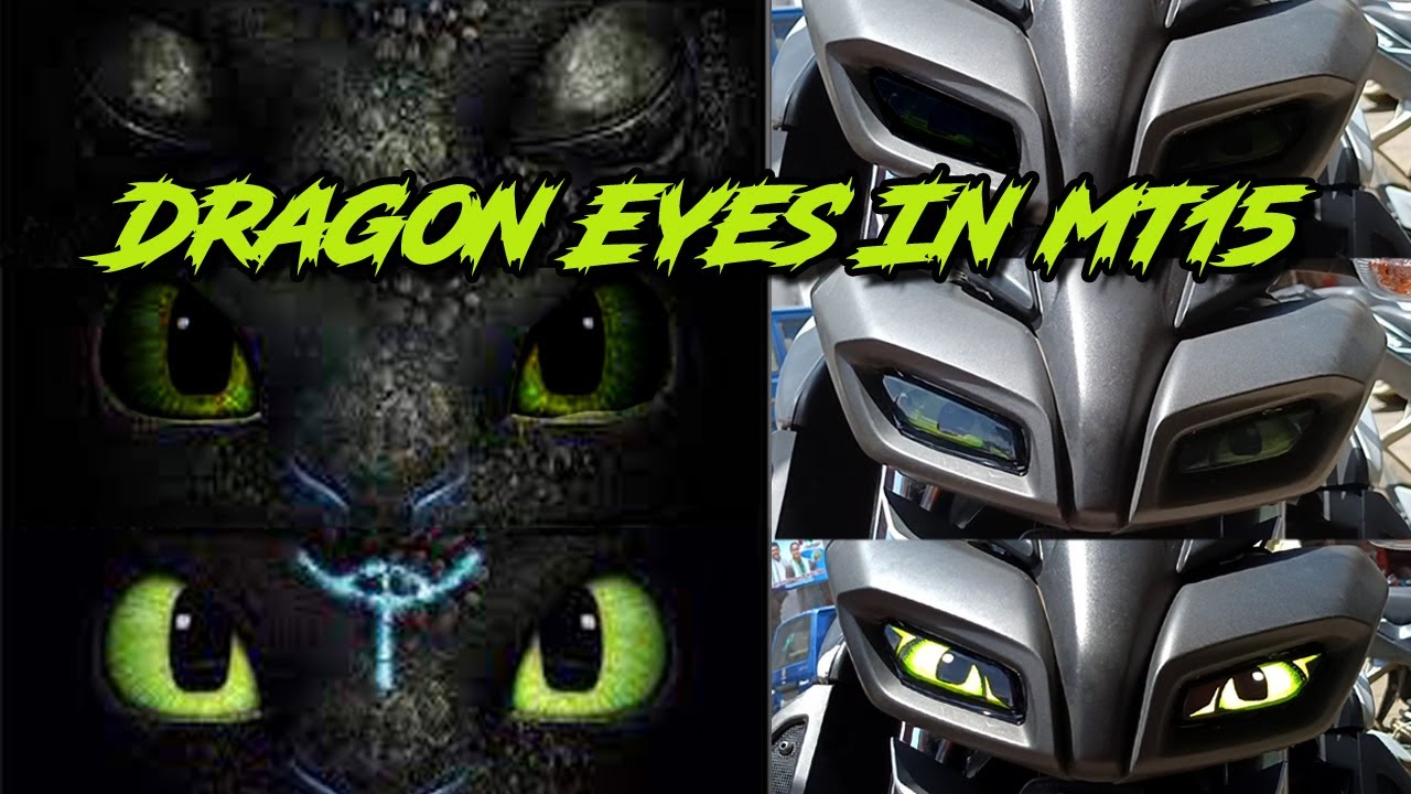 MT15 HeadLight Dragon Eyes modified from Noor Stickering