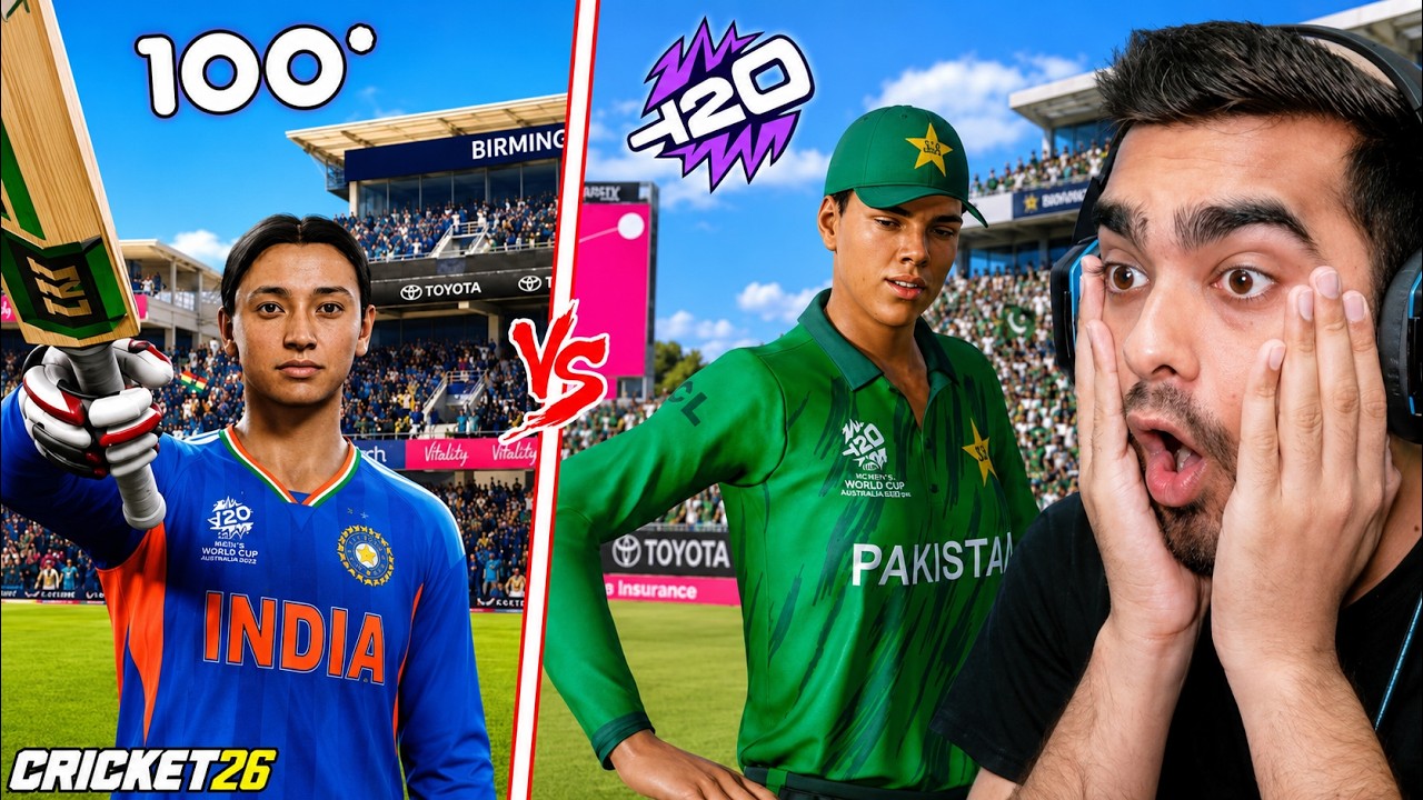 India Vs Pakistan Mandhana 100* T20 World Cup 2026 Cricket 26 (Hard)