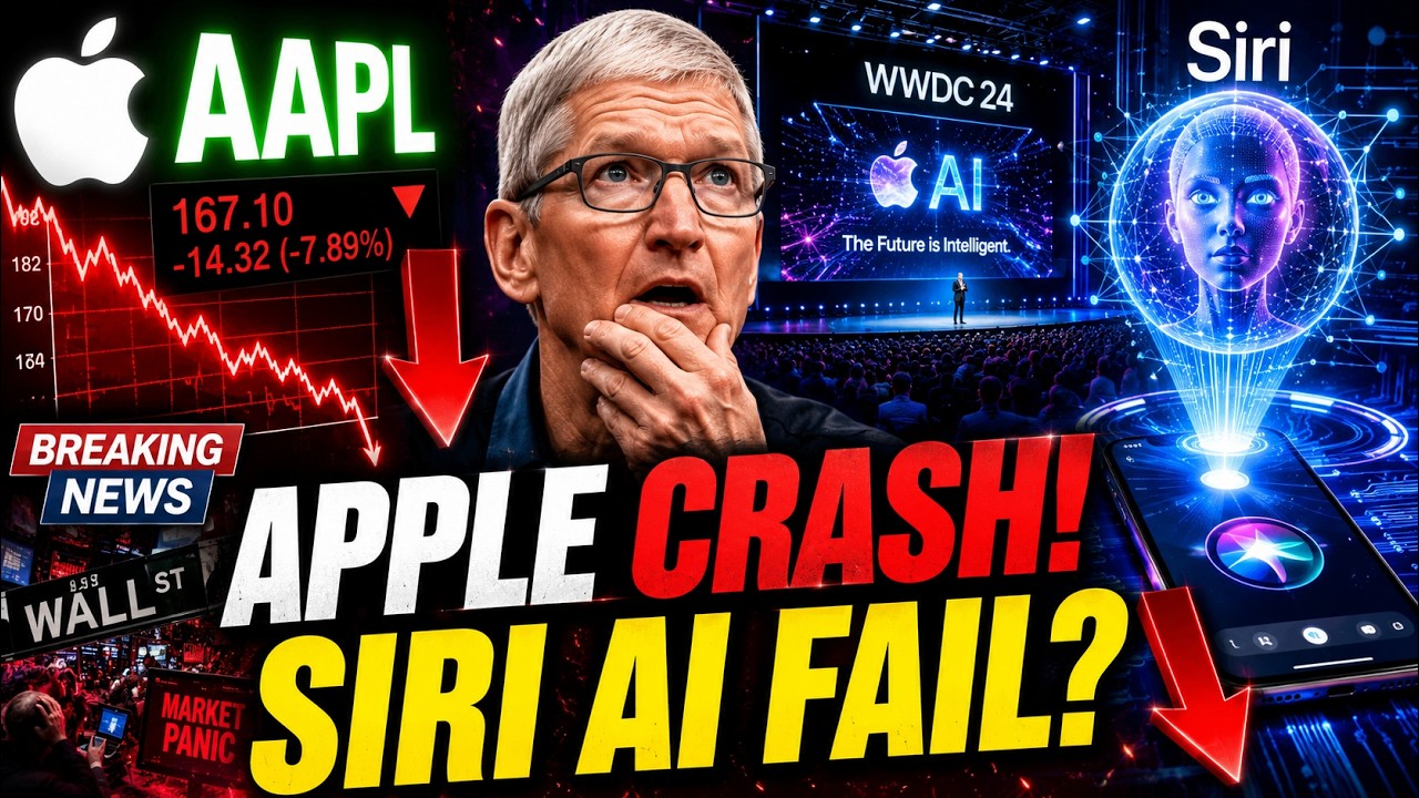 Акции Apple РУШАТСЯ после WWDC &mdash; Новый ИИ Siri + Тим Кук уходит в отставку