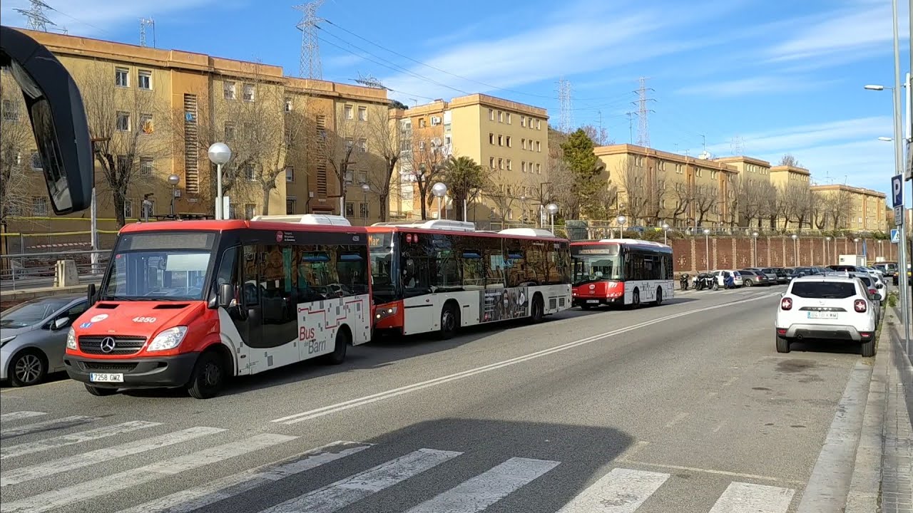 Circulación autobuses barrio Trinitat Nova (Barcelona)