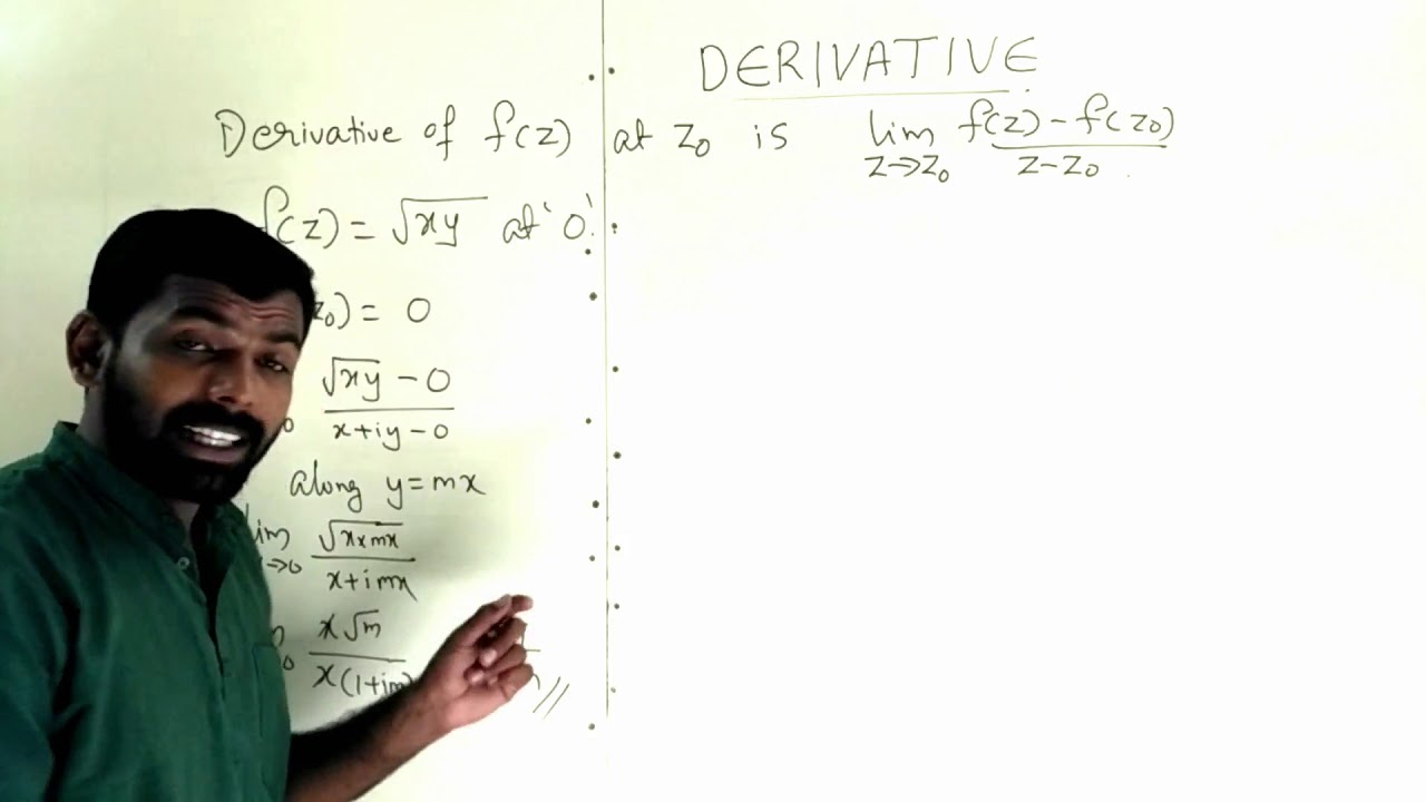 DERIVATIVE OF A COMPLEX FUNCTION