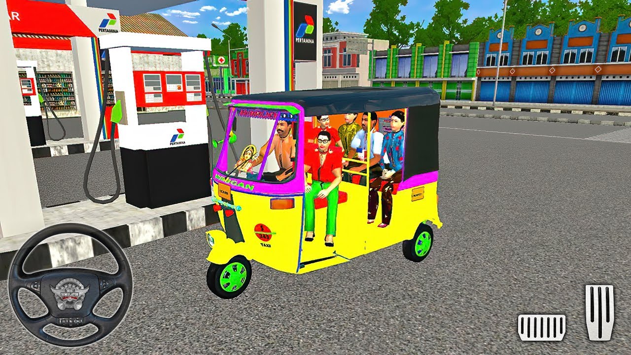 Indian Tuk Tuk Auto Rickshaw Driving - Bus Simulator Indonesia #2 - Android Gameplay