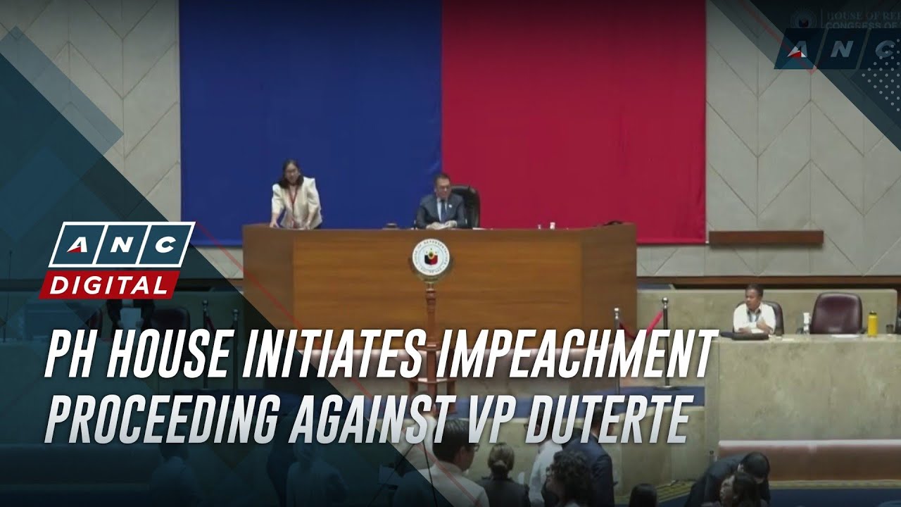 PH House initiates impeachment proceeding against VP Duterte
