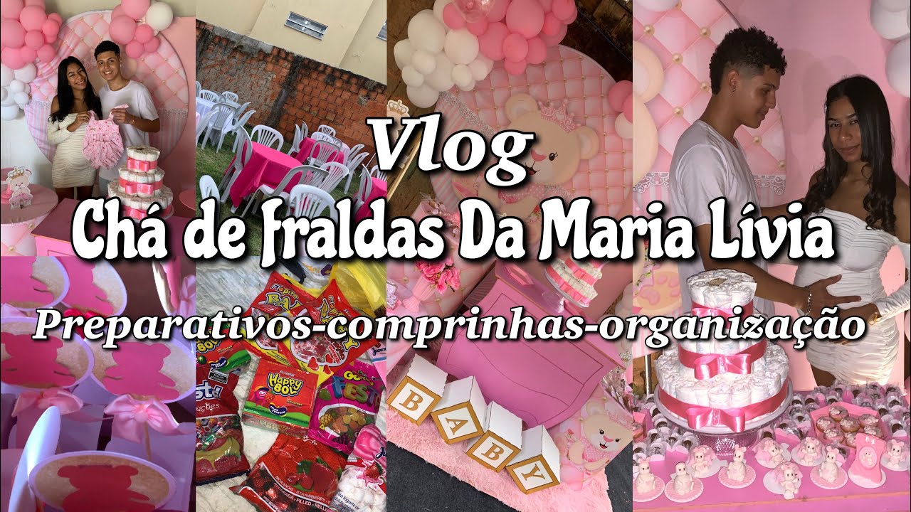 ✨CHÁ DE FRALDA DA MARIA LÍVIA/ VLOG/ *gravei tudo! 🩷🌸🎀