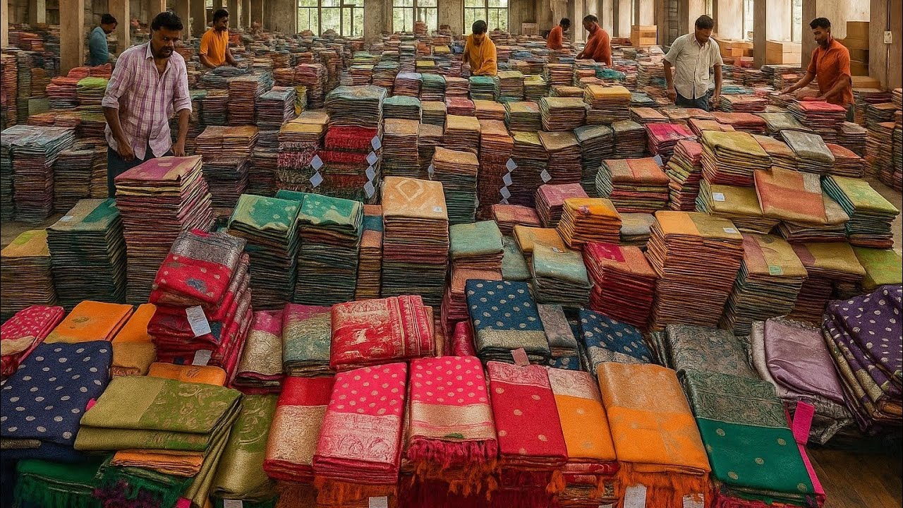 Silk saree manufacturer in surat | Silk saree factory surat | saree wholesale market surat vanshmj 