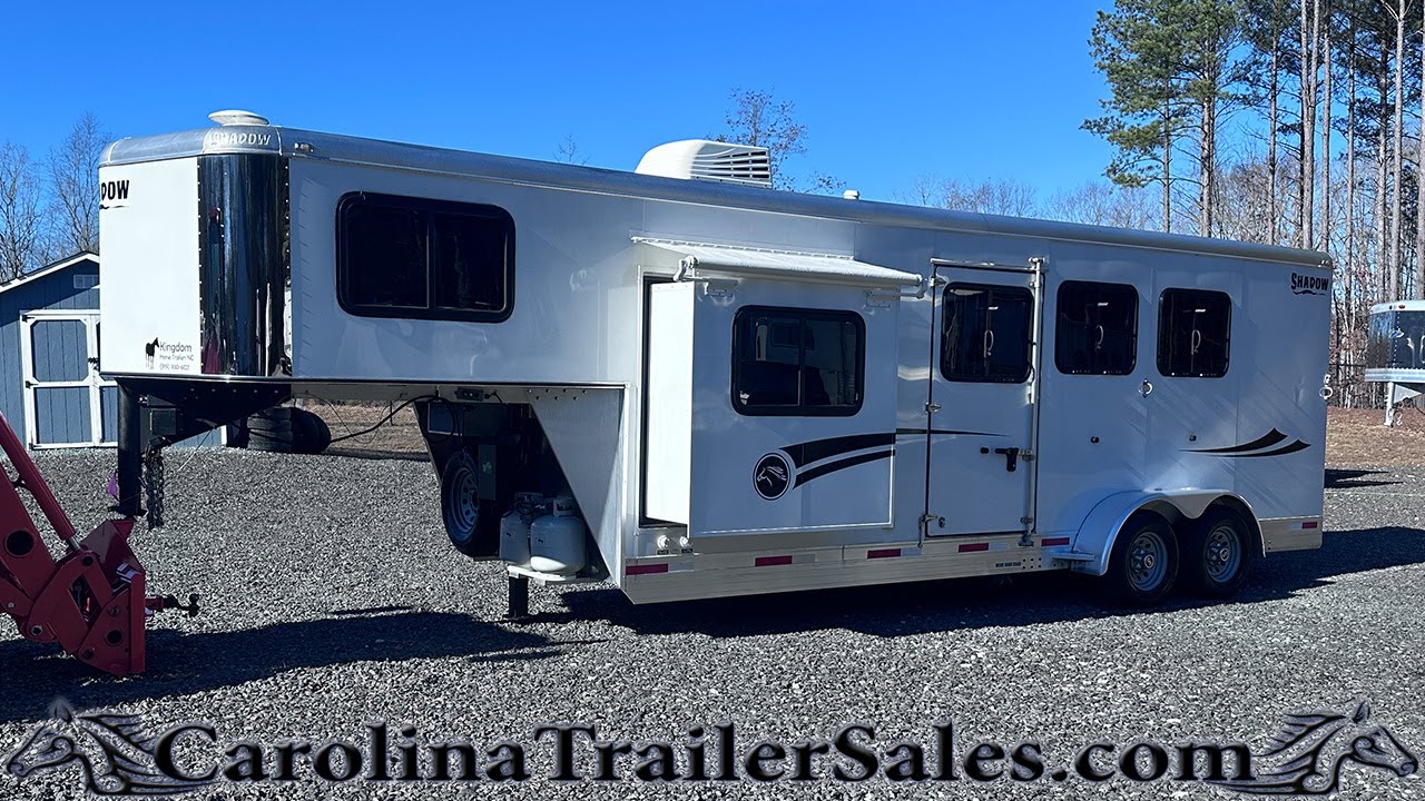 2022 Shadow 3 Horse 7' LQ Trailer with Slide Tour