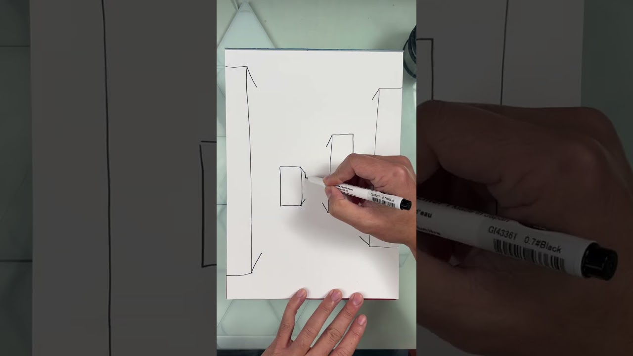 #tutodessin d&rsquo;un #paysage #urbain super facile 😁 #dessin #tutofacile #apprendreadessiner