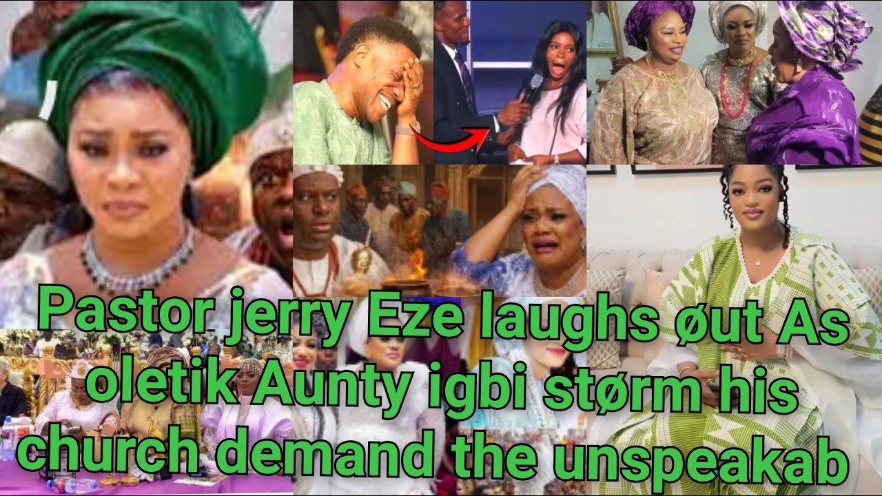 Pastor jerry Eze laughs øut As oletik Aunty igbi størm his church demand for the unspeakable ova