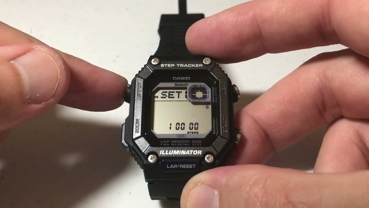 Как изменить целевое количество шагов на шагомере Casio Illuminator [3564]
