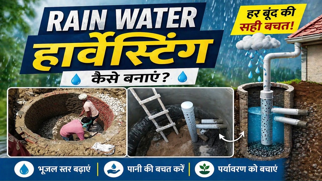 Rain Water Harvesting कैसे बनाया जाता है, Ground Water Recharge System in 2024 #waterharvesting