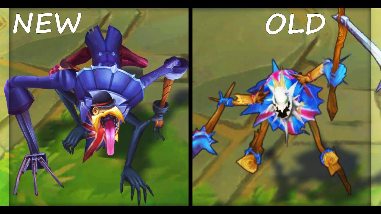 All Fiddlesticks Skins Rework NEW vs OLD Texture Comparison (League of Legends)