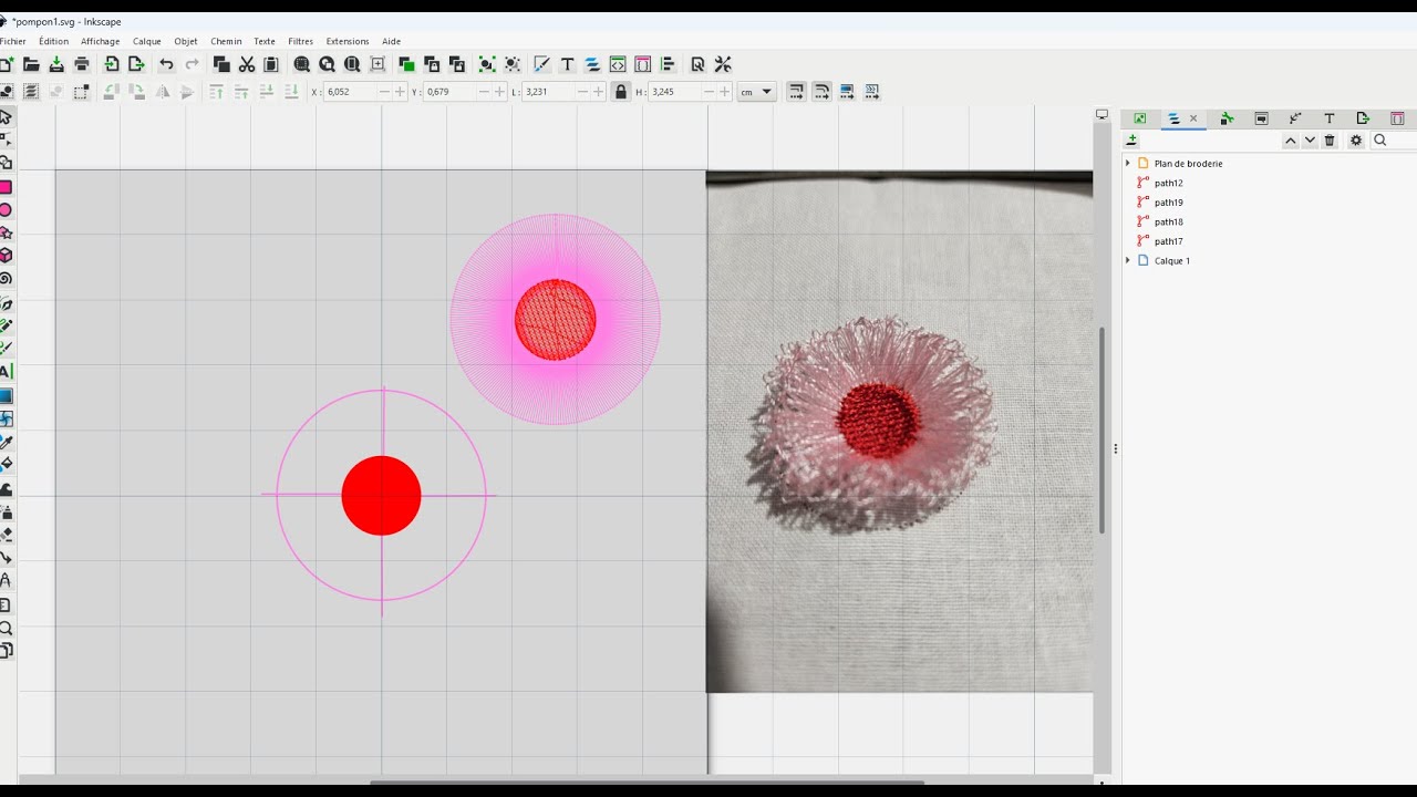19 vidéo pompon ( inkscape-inkstitch)