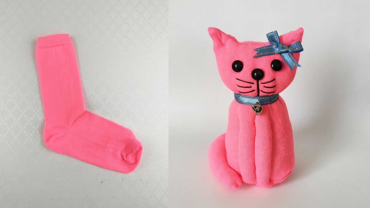 DIY - Sock Kitten | Cute Kitten of Lone Sock | Sock doll ideas