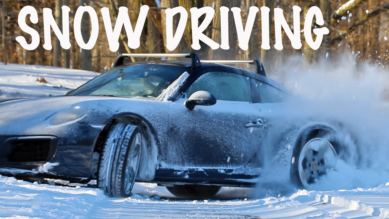 Snow driving in the Porsche 911 991.2 Carrera 4 S