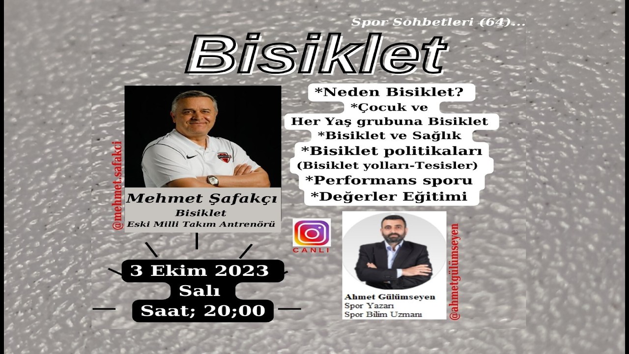 BİSİKLET - Milli Takım Antrenörü Mehmet Şafakçı hocamız 40 yıllık tecrübesini paylaştı...
