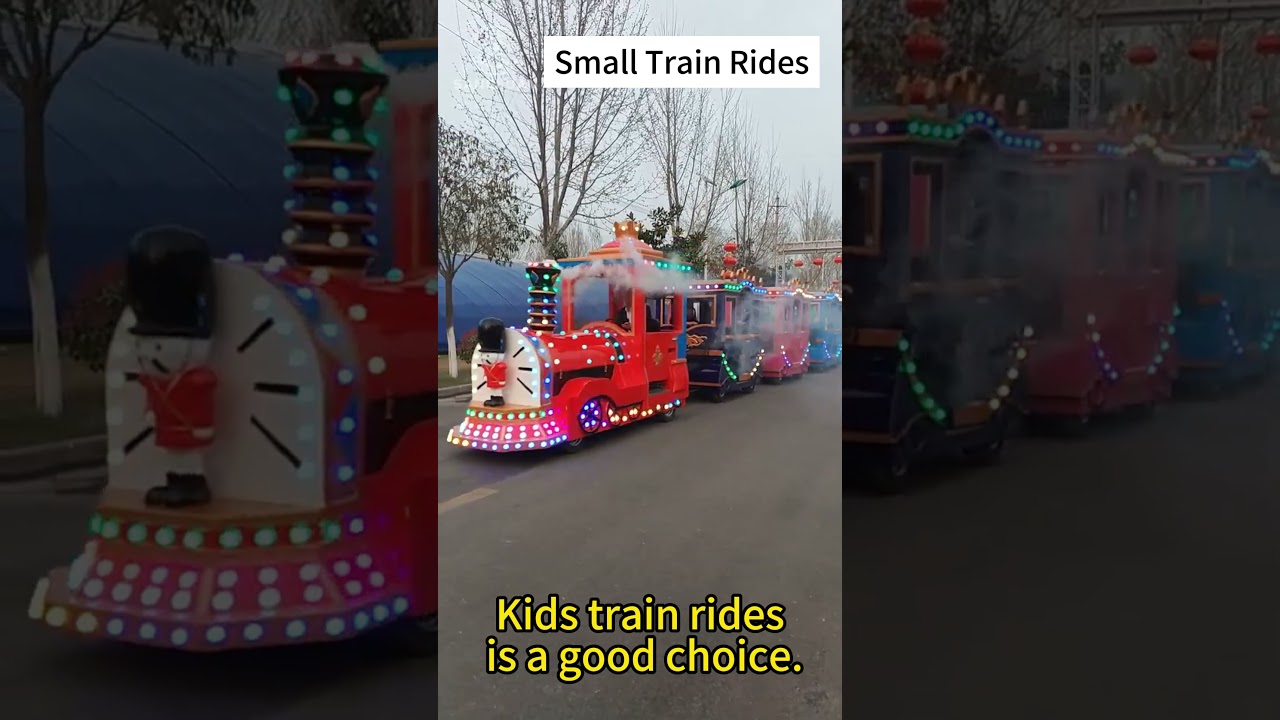 Small train rides for Kids, popular in shopping mall, square, parks #trainrides  #tracklesstrain
