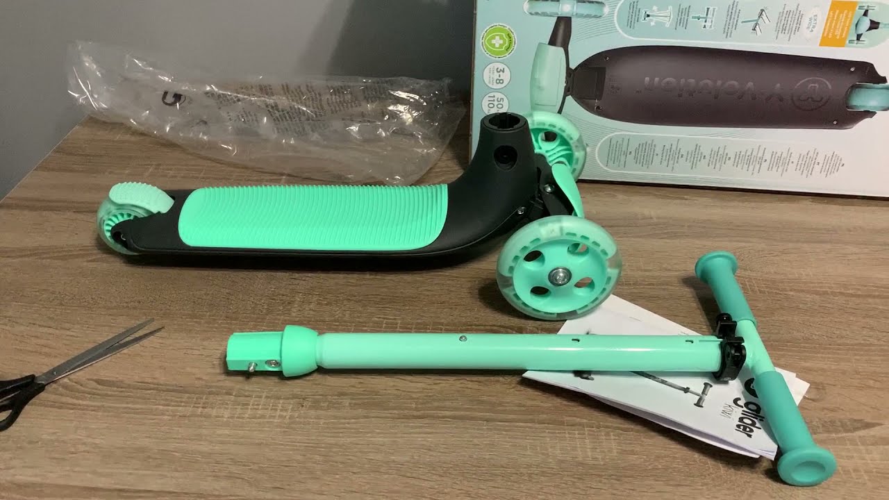Распаковка самоката Yvolution Kiwi зеленый из Розетка