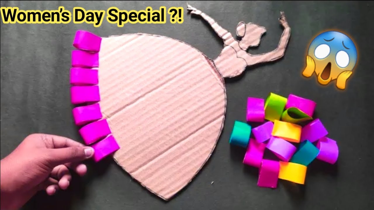 Easy Craft for women's day 🥰  Women's day decoration 🌼 wall hanging craft ideas / paper craft ideas