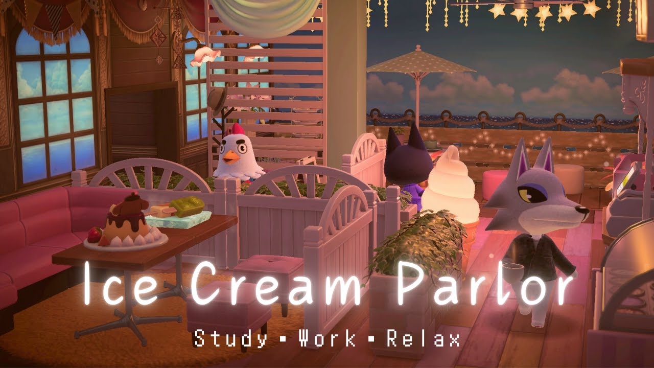 🎧 Ice Cream Parlor ambience • Jazz & Bossa Nova music + Ocean waves sound