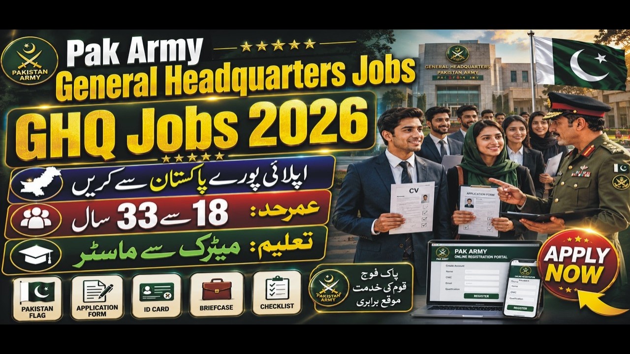 Pak Army General Headquarters Jobs 2026 | Pakistan Army GHQ Jobs How To Apply | Eligibility Criteria