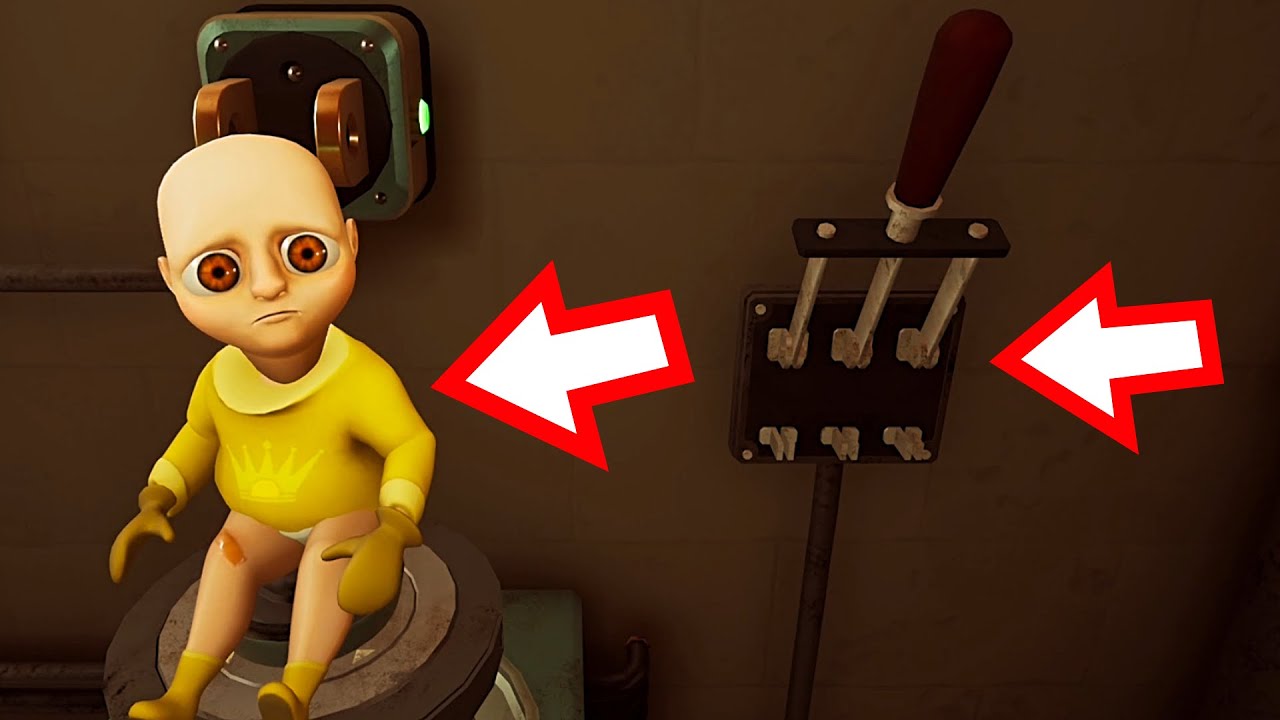ЧТО БУДЕТ ЕСЛИ НАЖАТЬ НА РЫЧАГ ?! ИГРА The Baby In Yellow
