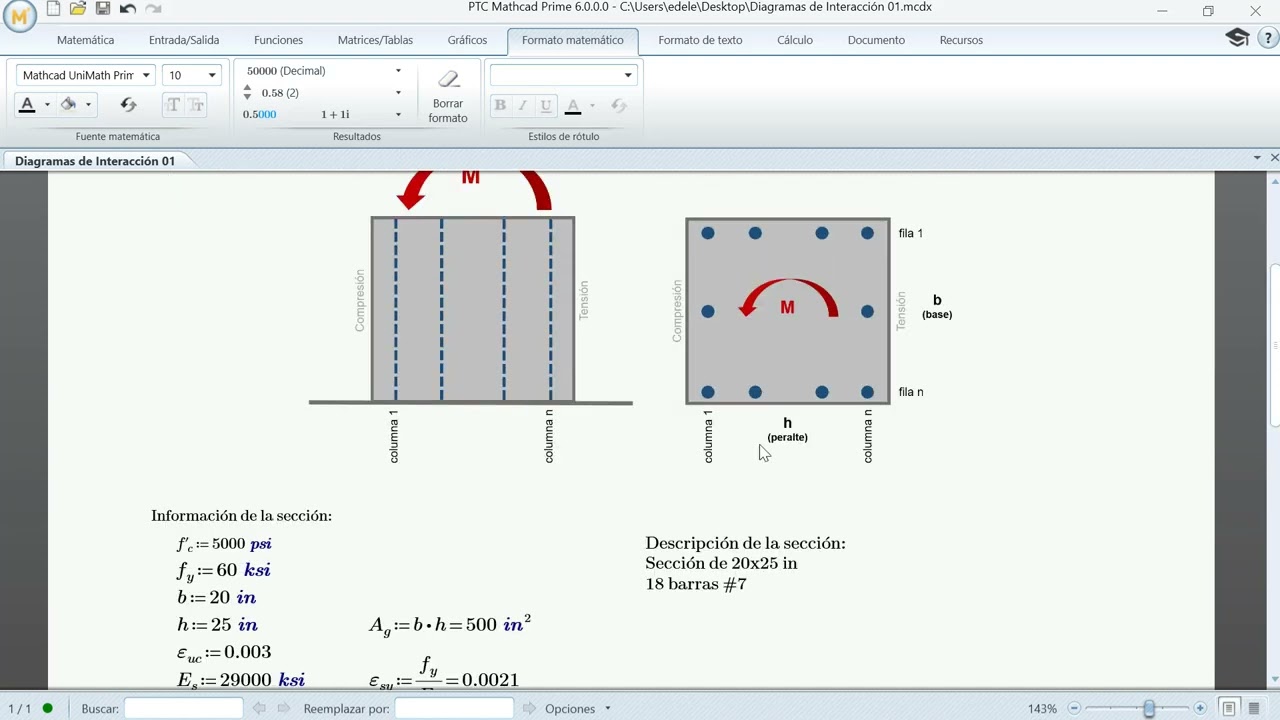 Diagramas de Interacci&oacute;n en MATHCAD
