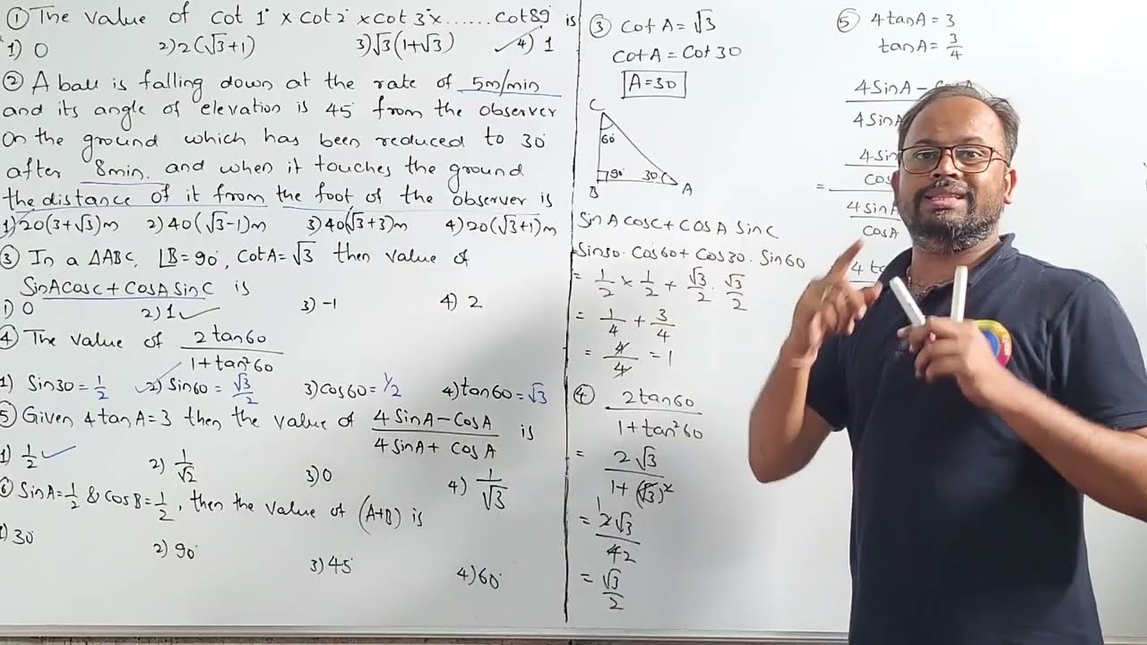 KARTET Maths Trigonometry Previous year questions #kartet #kartet2025