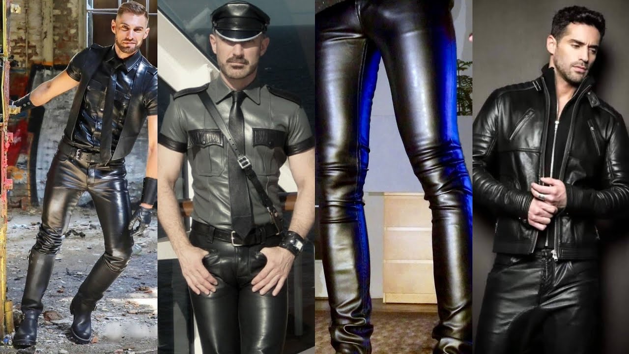 latex leather biker dresses/outfits for men #latest #new #menswear  #mensfashion #latex #trending