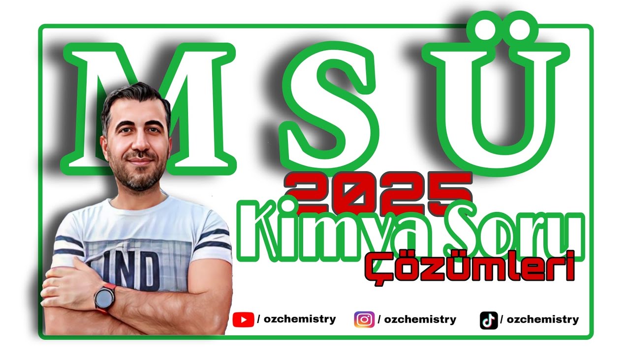 MSÜ 2025 Kimya Soru Analizi ve Çözümleri | #chemistry #msu #msü2025 #kimya #yks2025 #aboneolun