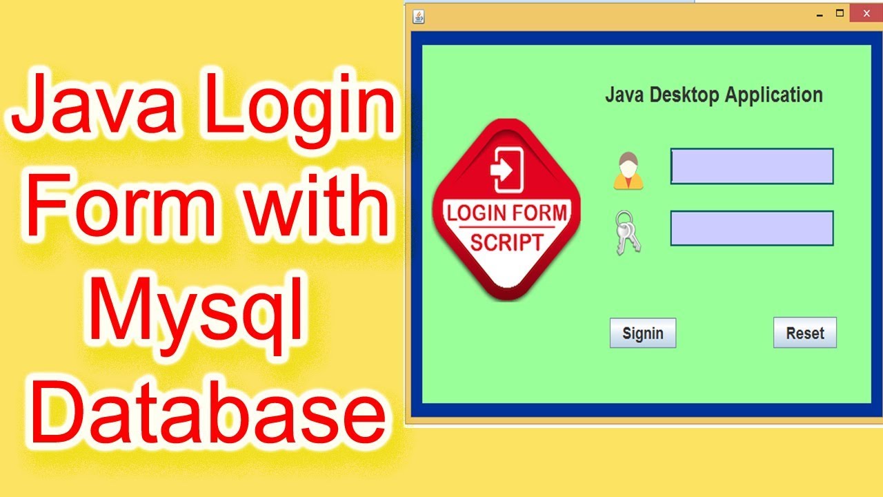 Login Form in Java Using Netbeans and Mysql Database