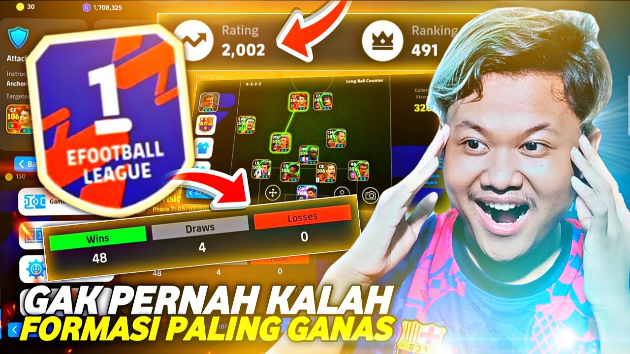 WOW TEMBUS RATING 2000 TANPA KALAH KARENA PAKE FORMASI INI DI DIVISI EFOOTBALL 2026 MOBILE!! 