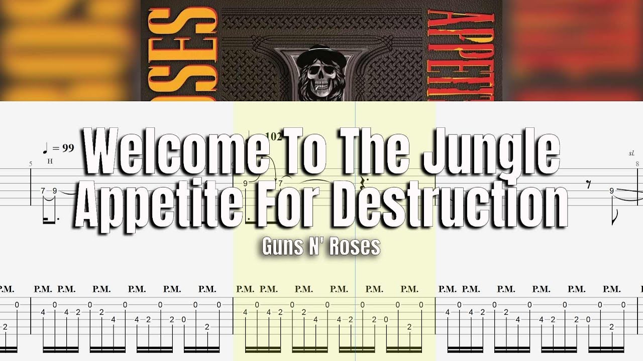 Welcome To The Jungle | Guns N' Roses  | Guitar Tab & Playalong