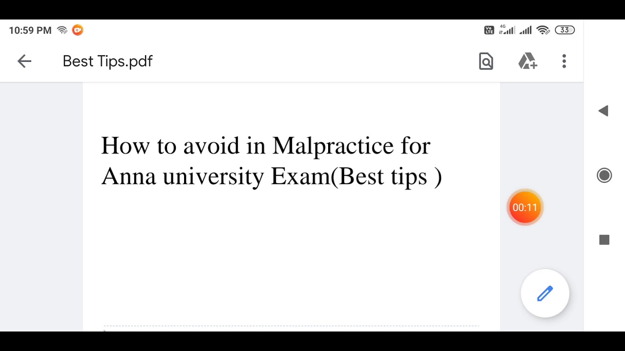 How to Avoid in Malpractice for Anna university Exam