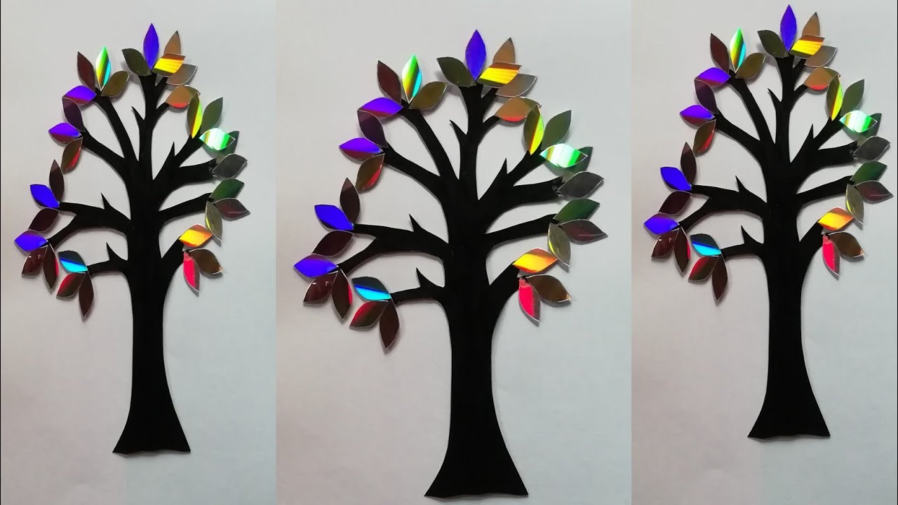 DIY Room Decor/CD Wall Art Idea/Old CD Craft Idea