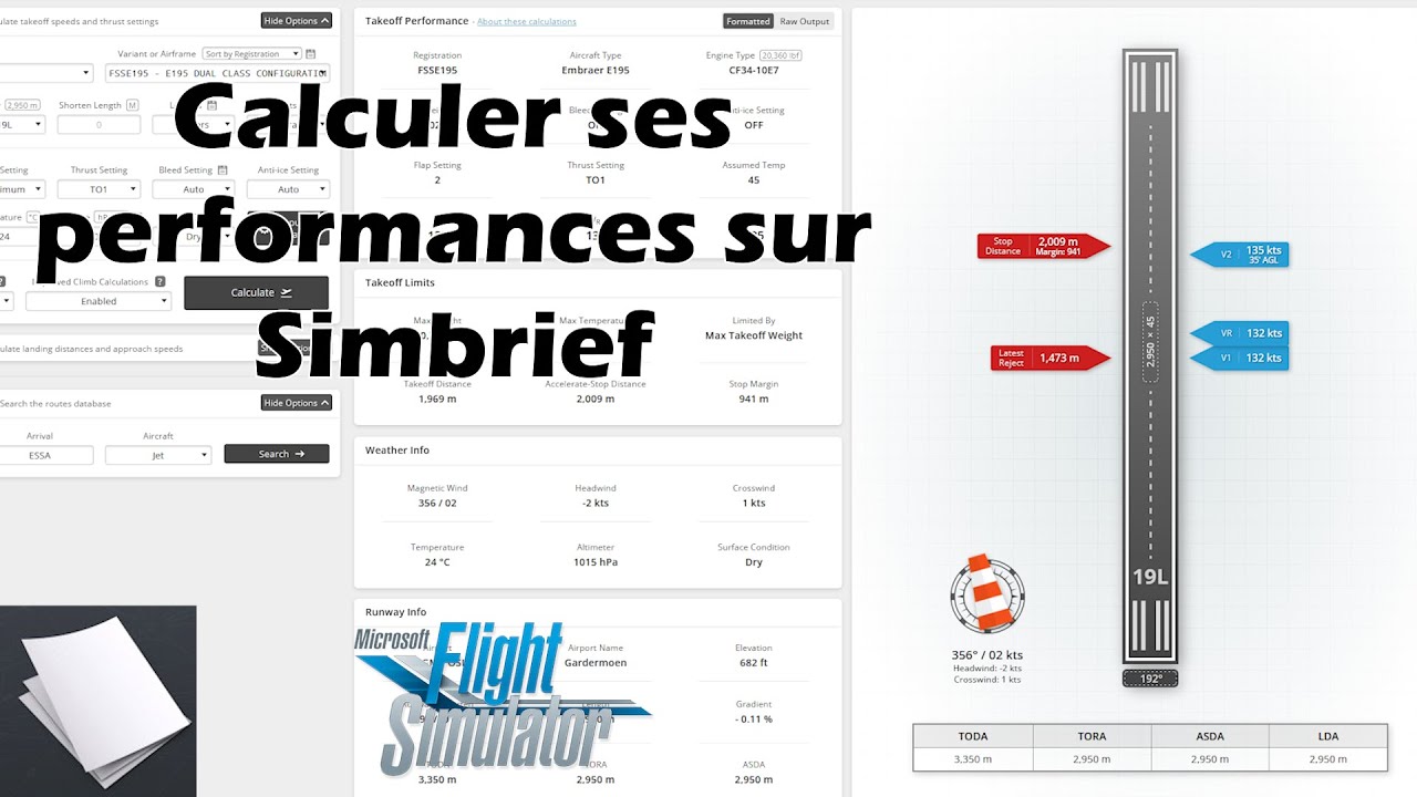 Nouvel outil de calcul de performances sur Simbrief ! | MSFS