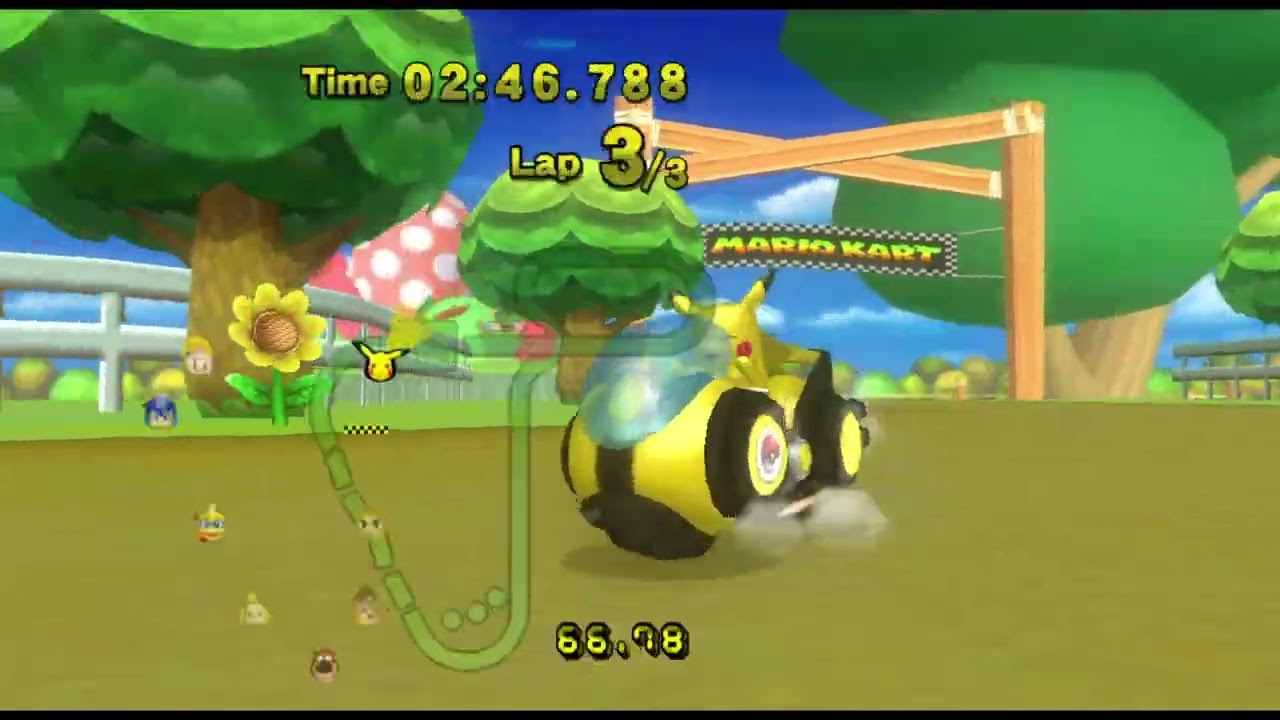 Mario Kart Wii (Deluxe) Custom Tracks - 150cc (1 Player) #328 with Pikachu