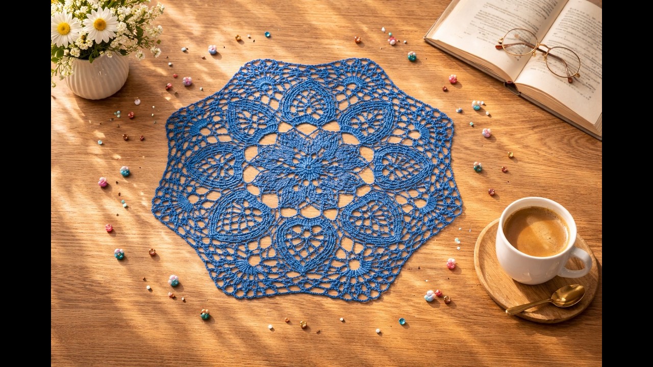 Spring napkin rows 1-2 #crochet #knitting