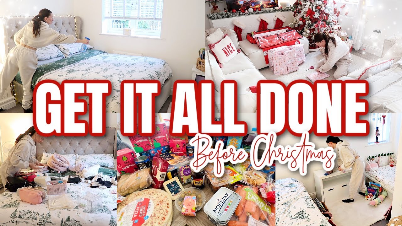 CHRISTMAS GET IT ALL DONE // Wrap With Me, Declutter and Grocery haul