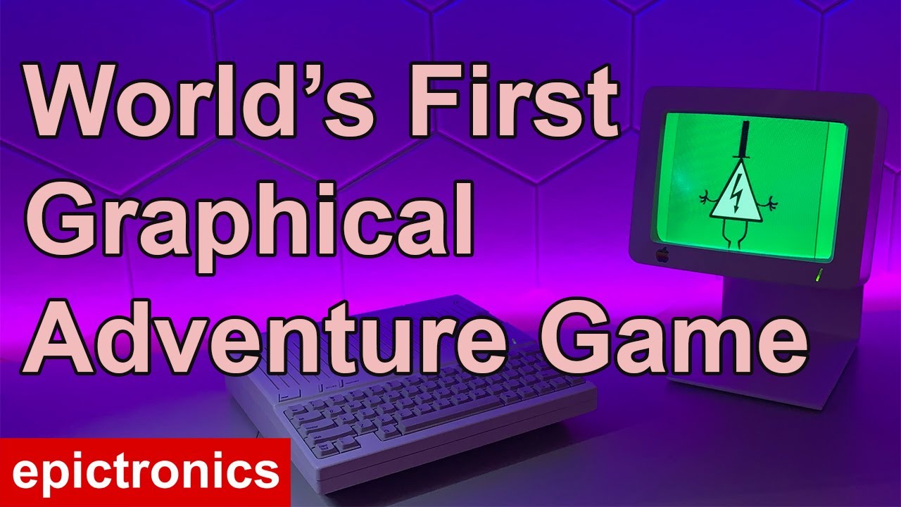 Downloading and playing the Worlds FIRST Graphical Adventure Game on vintage Apple IIc from the 80s