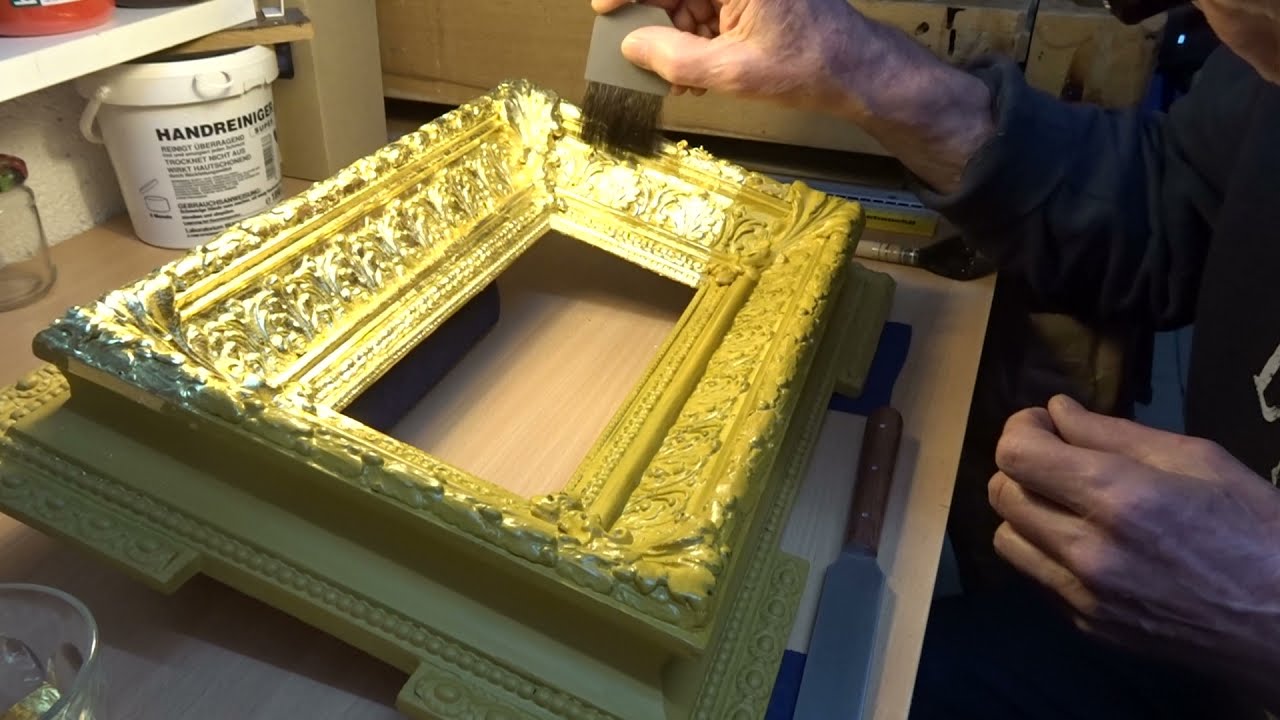 Restaurieren und vergolden eines alten Rahmens