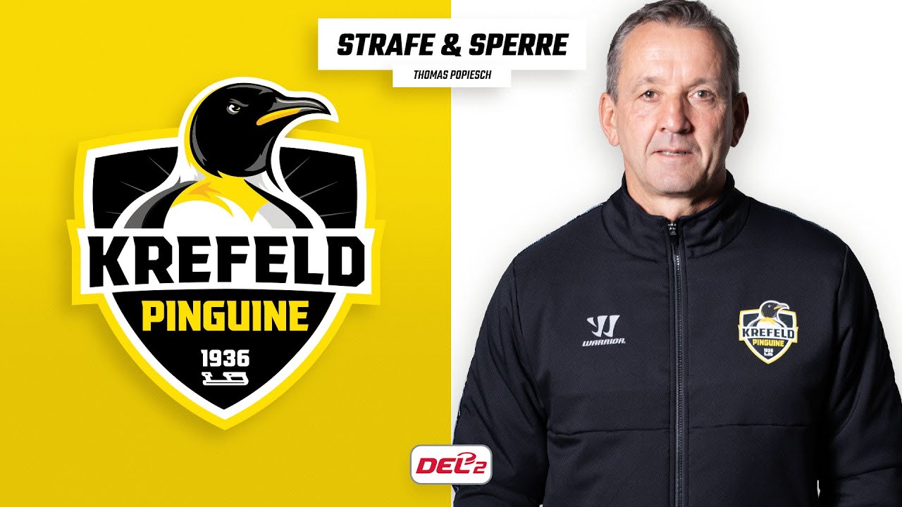 DEL2 | Drei Spiele Sperre f&uuml;r Thomas Popiesch | Krefeld Pinguine