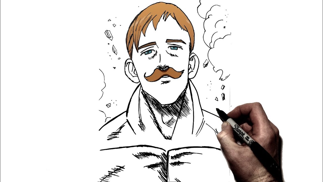 How to Draw Escanor | Step By Step | Seven Deadly Sins