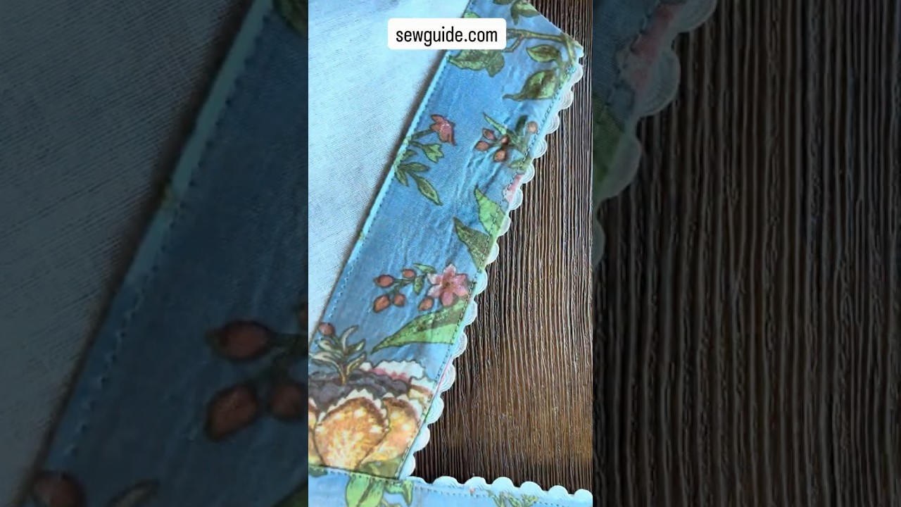 The easiest way to fake scalloped edges on a neckline #sewing