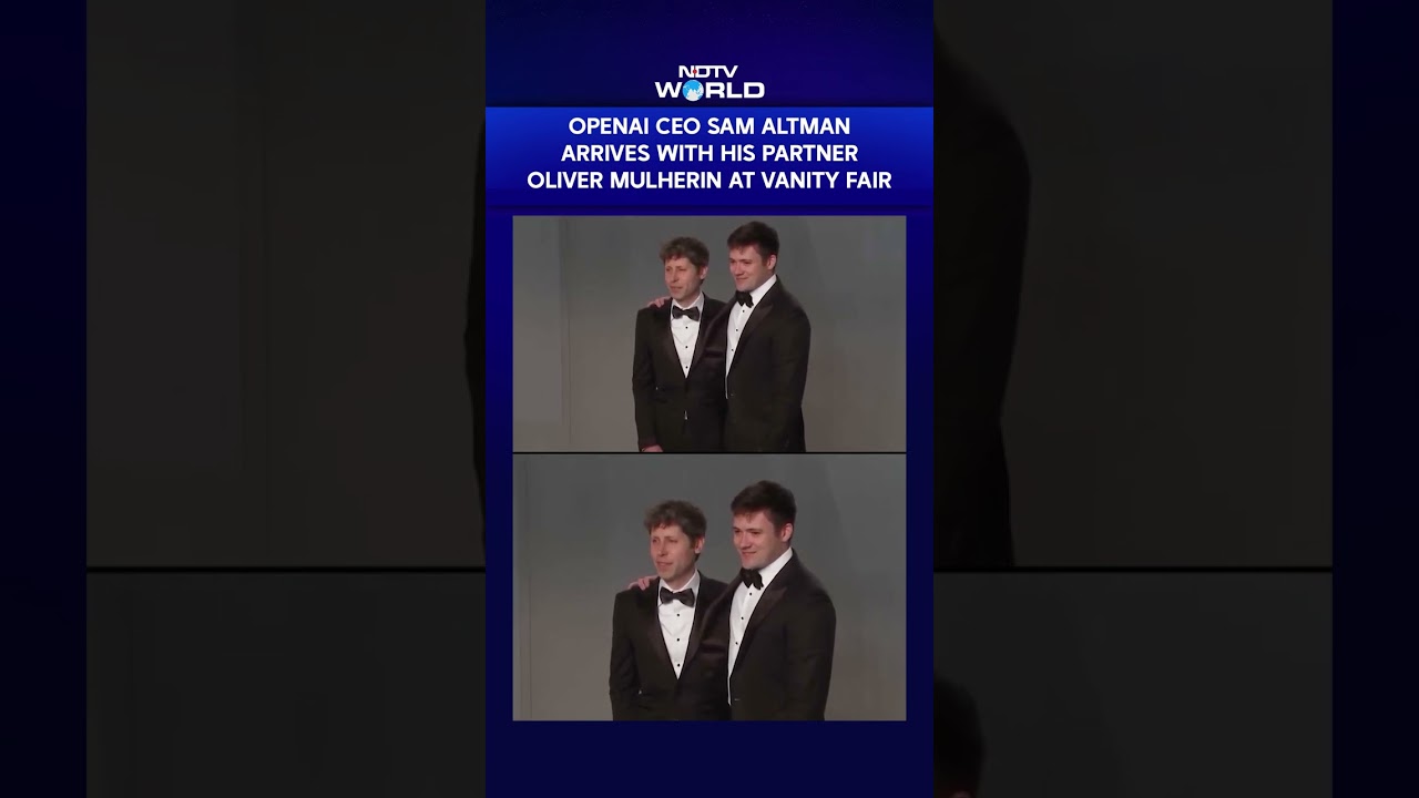OpenAI's Sam Altman Arrives With Partner Oliver Mulherin At Vanity Fair